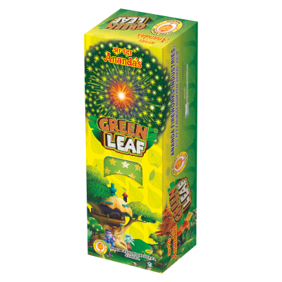 3.5" Green Leaf (crackling)(1pce)